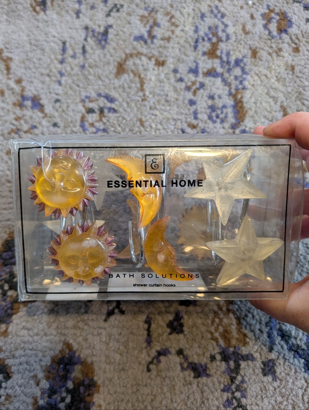 Vintage Y2K Essential Home Celestial Shower Curtain Hooks